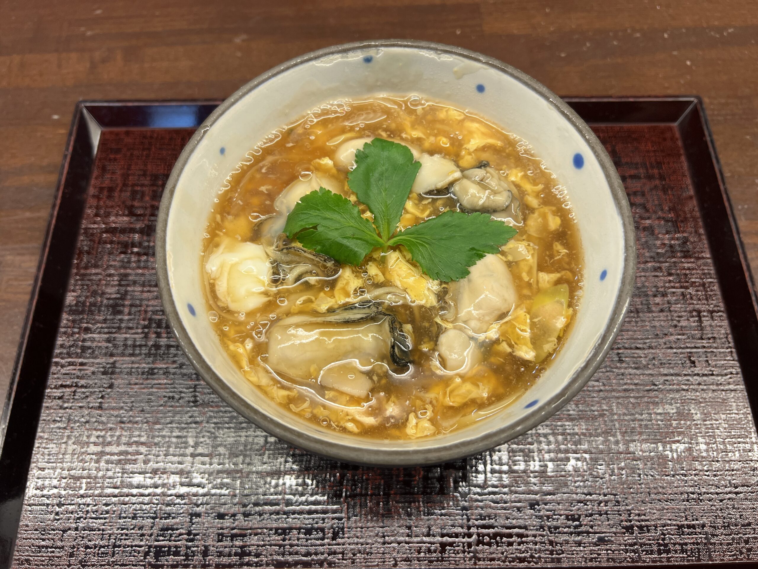 牡蠣の玉とじあんかけそば